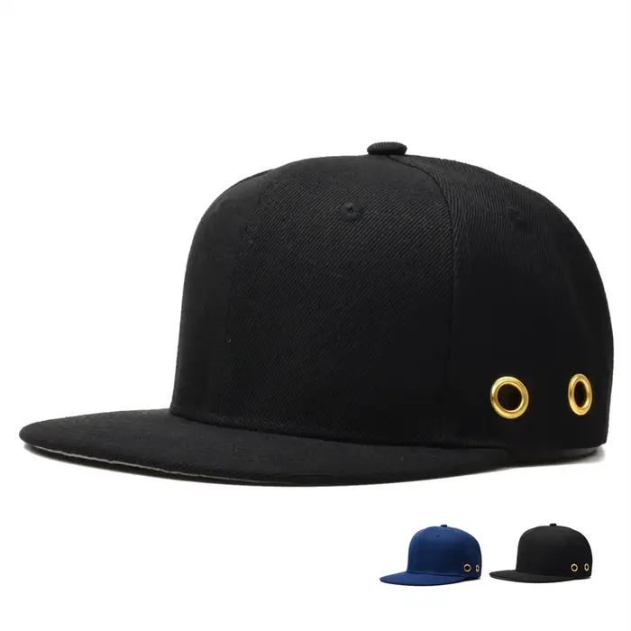 Hip Hop solide noir Snapbacks pour hommes femmes soleil extérieur Snapback chapeaux taille réglable 56-60 cm