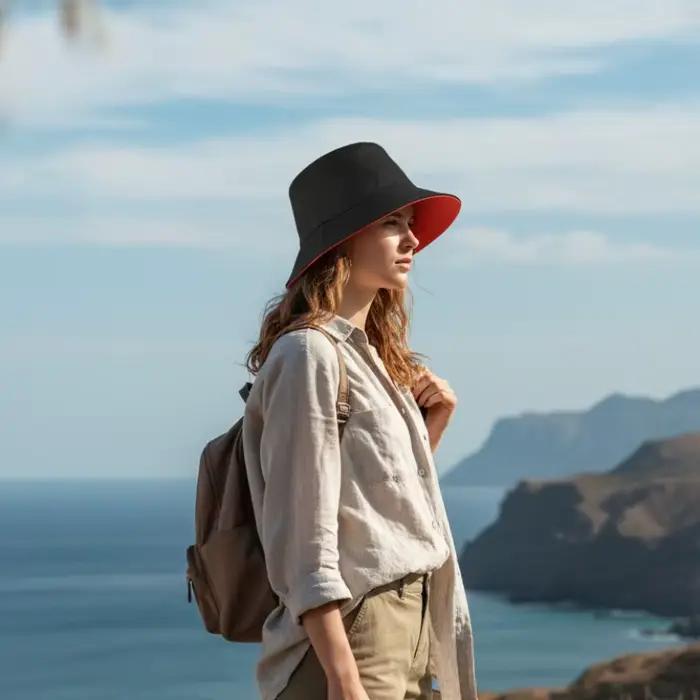 Chapeau de soleil réversible double face pour hommes et femmes