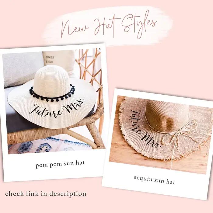 Chapeau de soleil personnalisé avec nœud pour femmes