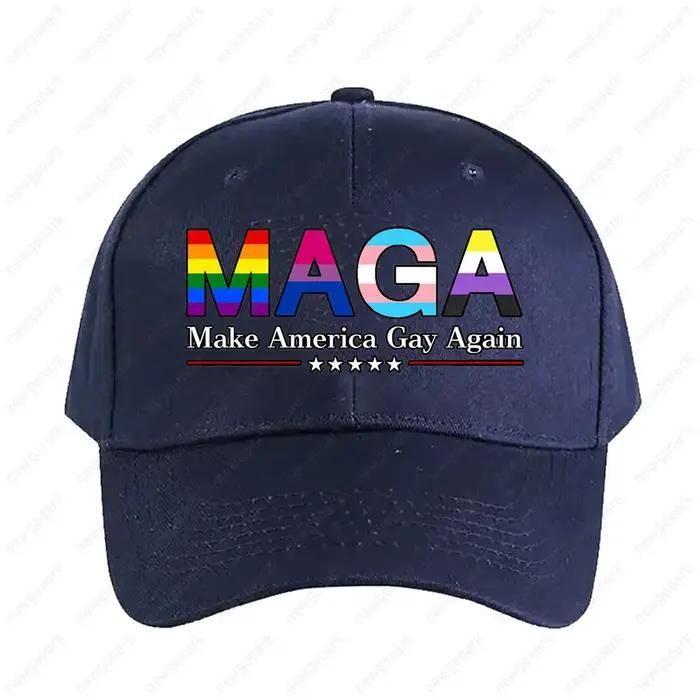 Casquette MAGA Make America Gay Again avec contour noir