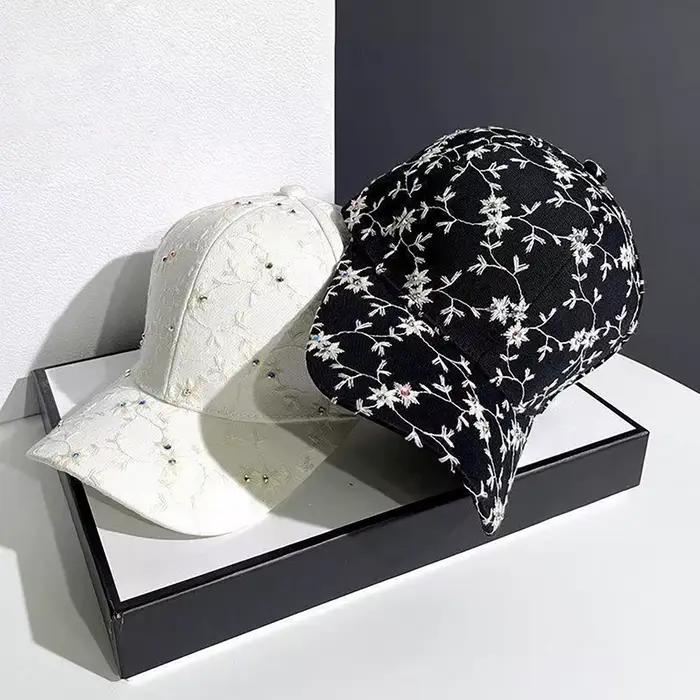 Casquette de baseball à imprimé floral tendance pour femme