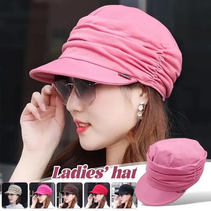 Casquette à visière plissée de Style coréen pour femmes
