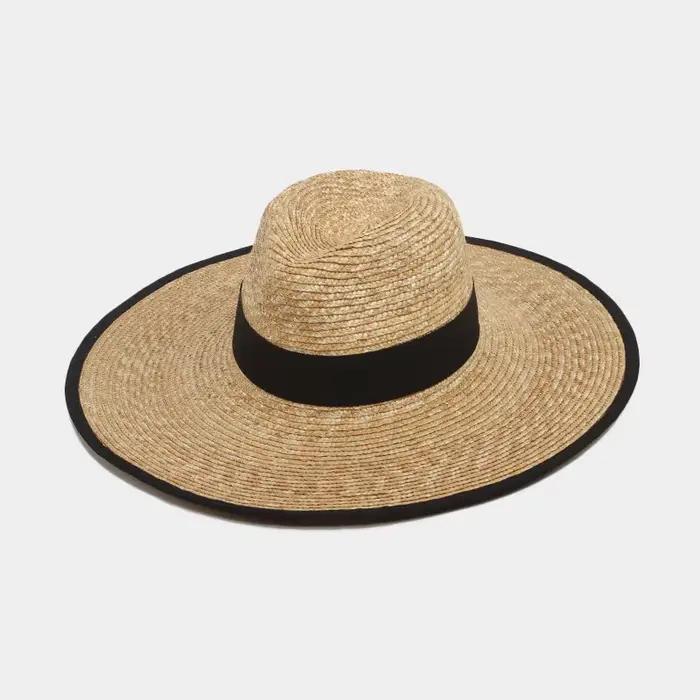 Chapeau de paille à large bord pour femme