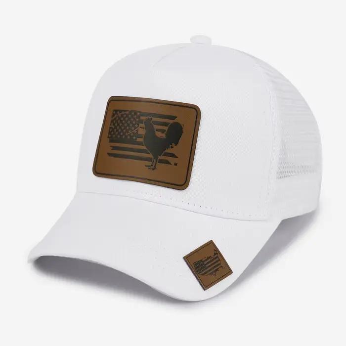 Chapeau de baseball en cuir de coq américain