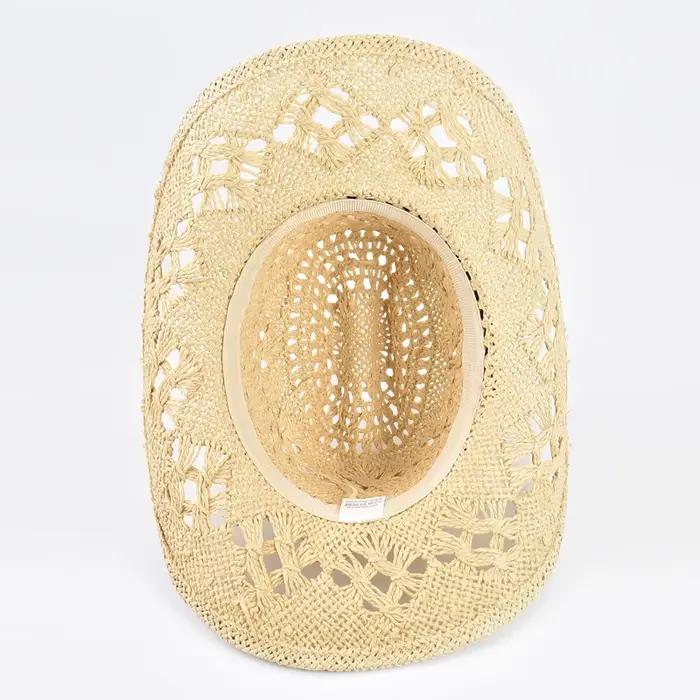 Chapeau de paille de Style occidental Vintage pour hommes et femmes