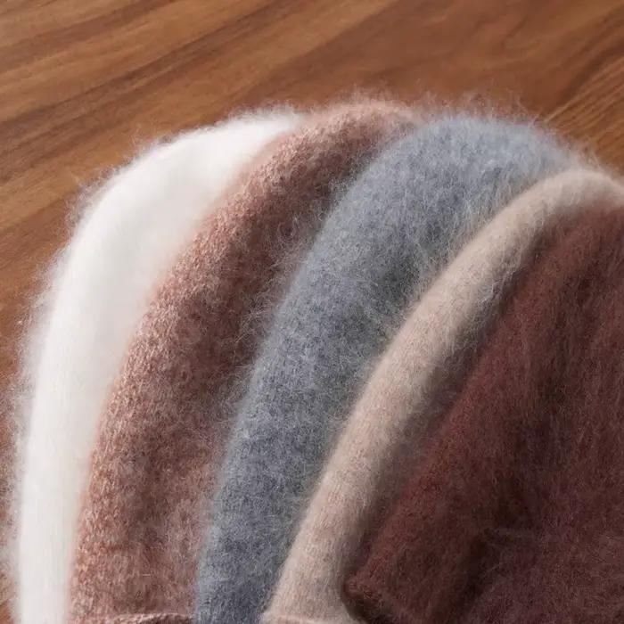 2025 hiver unisexe 100 cachemire chapeaux en plein air décontracté garder au chaud couleur unie