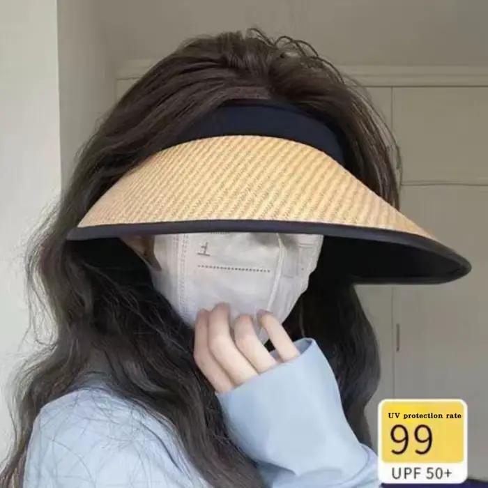 Chapeau de soleil en paille pour femmes