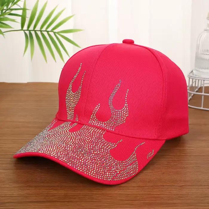 Casquette de baseball à strass – Chapeau tendance anti-UV avec détails