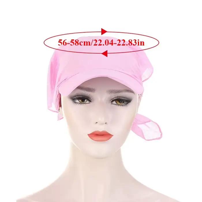 Visière de soleil avec Turban pré-attaché pour femmes