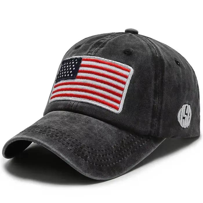 Casquette de Baseball brodée drapeau américain