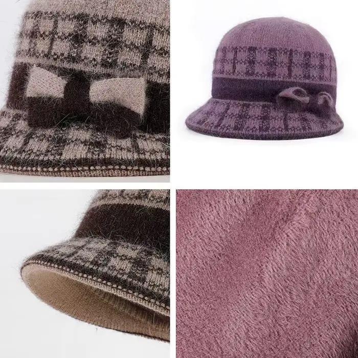Casquette seau à nœud en forme de dôme pour femme