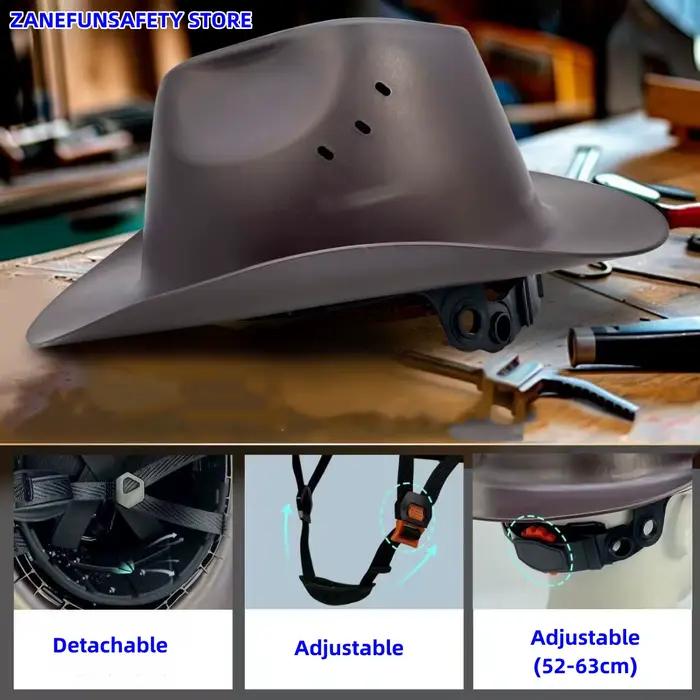 Casque de cowboy rigide bord complet avec lunettes de haute qualité pour hommes sécurité extérieure randonnée vélo camping occasions spéciales