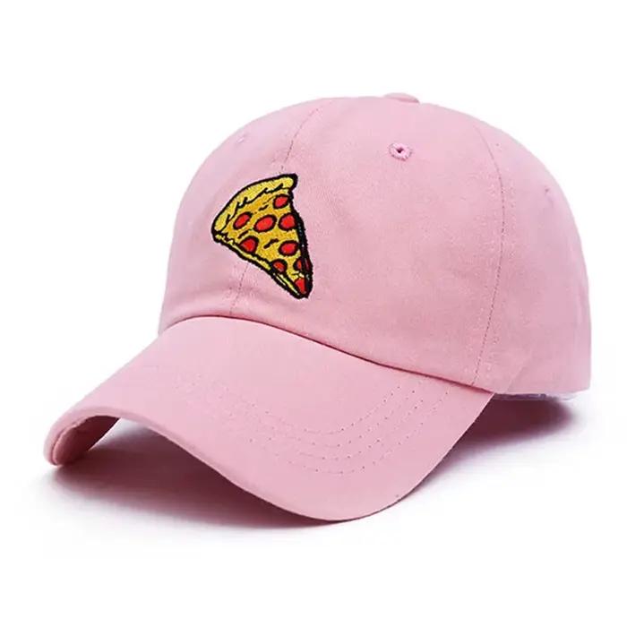 Nouvelle casquette de baseball brodée Pizza pour femmes