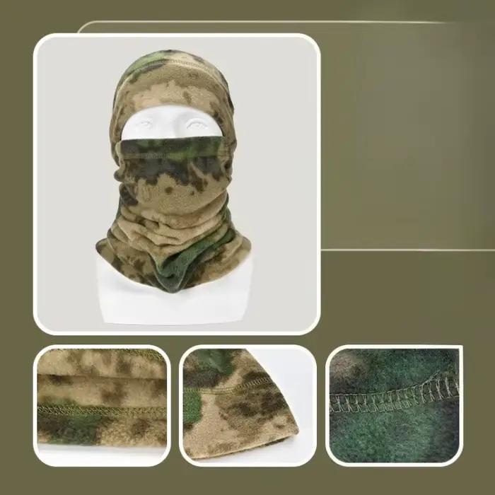 2 pièces de chapeaux et foulards hiver tête chaude en plein air épais vent chaud bavoir hommes Camouflage casquette