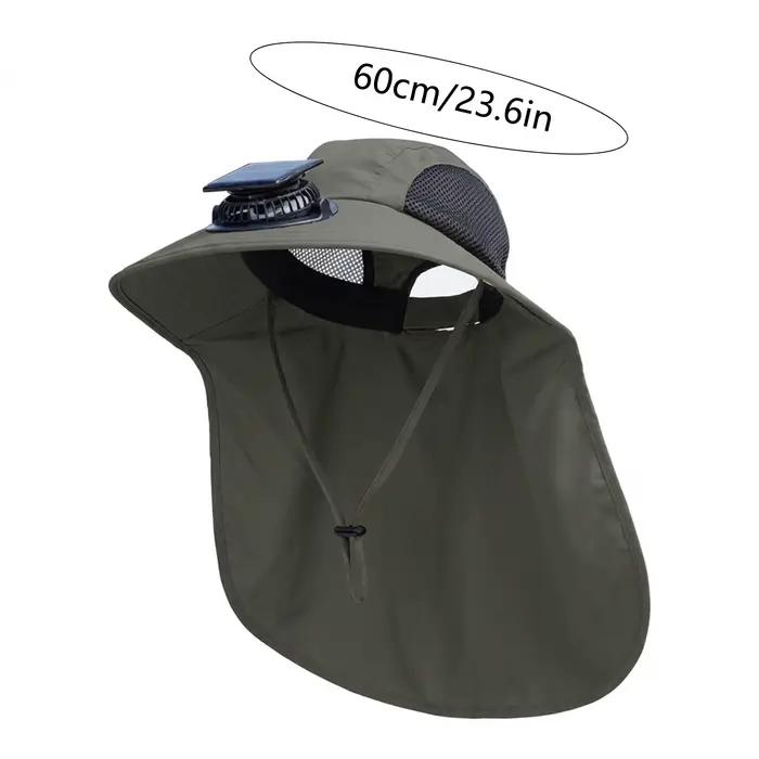 Chapeau solaire rechargeable avec ventilateur UV protecteur pour hommes et femmes idéal pour pêche randonnée et activités extérieures en été