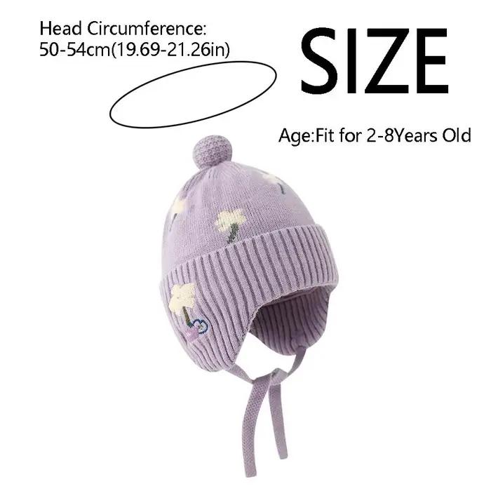Chapeau de pêcheur en polyester pour enfants avec doublure polaire, coupe-vent, protection des oreilles, ajustement facile, style sportif pour garçons et filles 4-6 ans