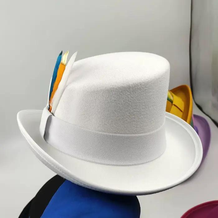 Nouveau haute qualité homme Fedora unisexe Gentleman Cosplay Derby melon chapeau forme britannique