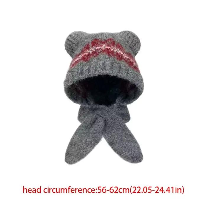 Chapeau tricoté en Jacquard de Style Fair Isle rétro