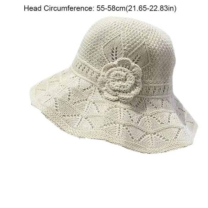 Chapeau de soleil élégant en paille style français