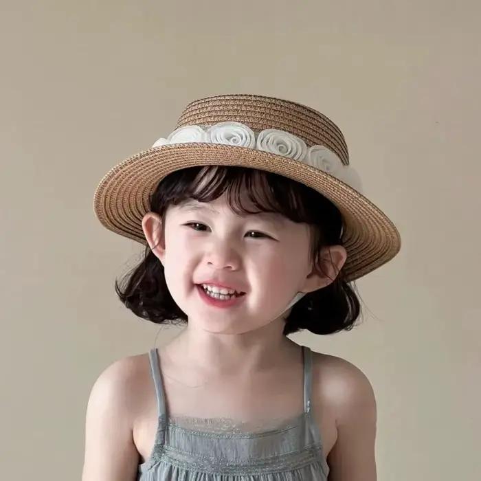 Casquettes de paille d'été pour bébé