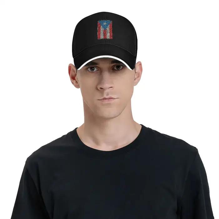 Casquette de baseball rétro drapeau de Porto Rico et villes casquette de camionneur tendance snapback pour adulte sport plein air été
