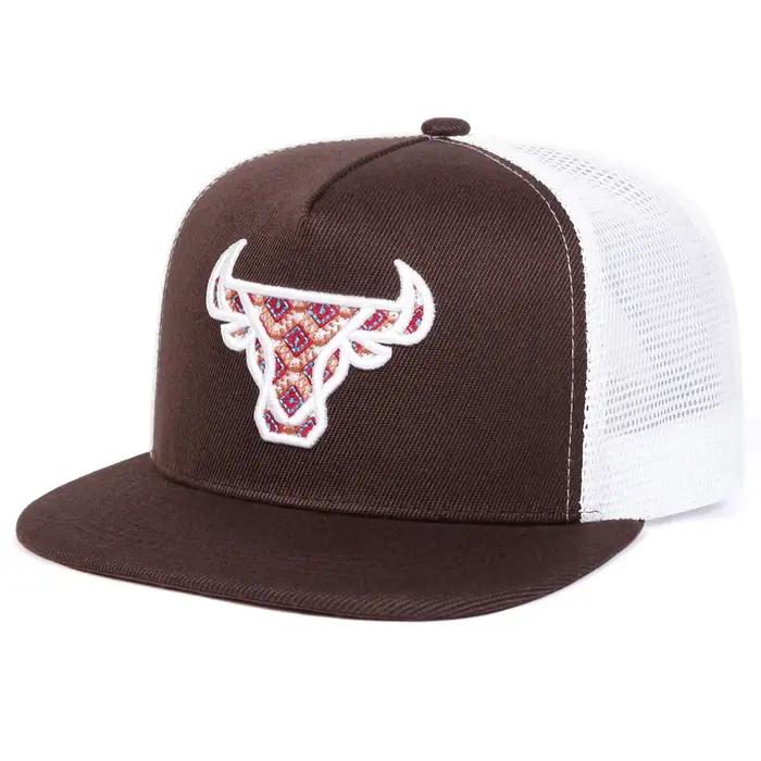 Casquette de baseball unisexe brodée tête de bœuf style hip-hop ajustable protection solaire printemps été décontractée