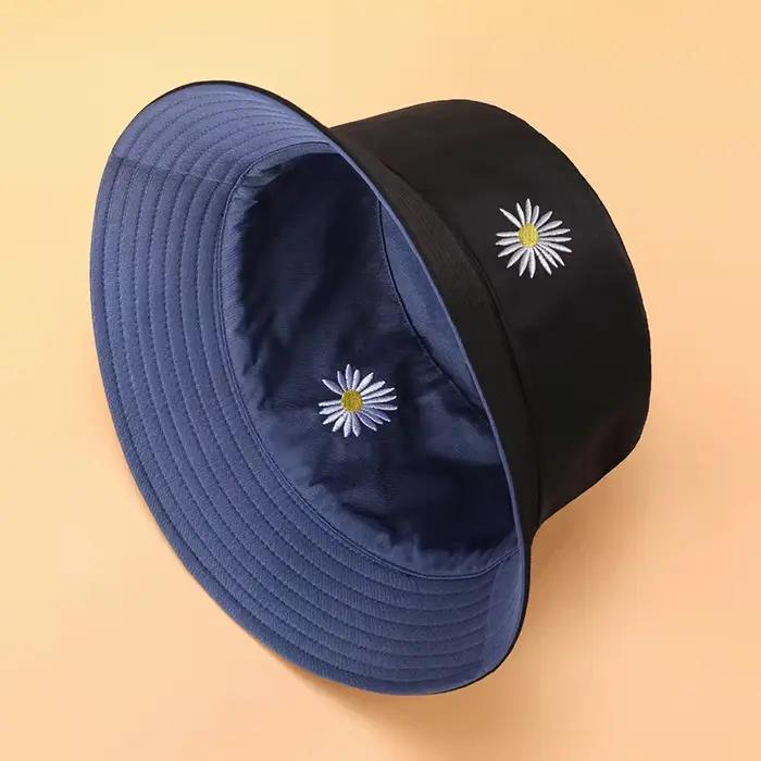 QBHAT – chapeau seau Double face avec lettres brodées