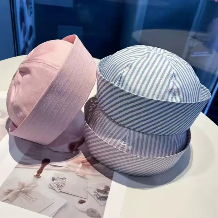 Chapeau marin rayé style coréen béret octogonal doux et mignon casquette légère à visière rabattable accessoire streetwear et cosplay pour femmes toutes saisons voyage