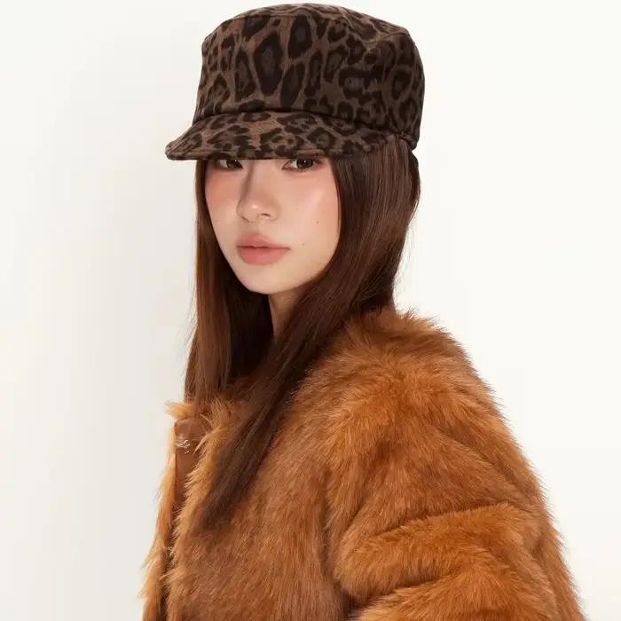 Casquettes léopard respirantes et extensibles pour femmes