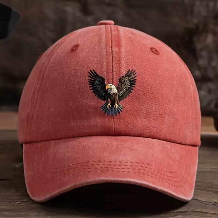 Une casquette de baseball imprimée aigle ailé pour chapeau d'extérieur pour hommes