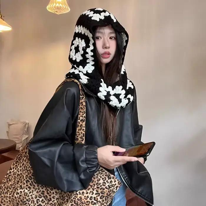 Casquette tricotée japonaise tissée à la main pour grand-mère
