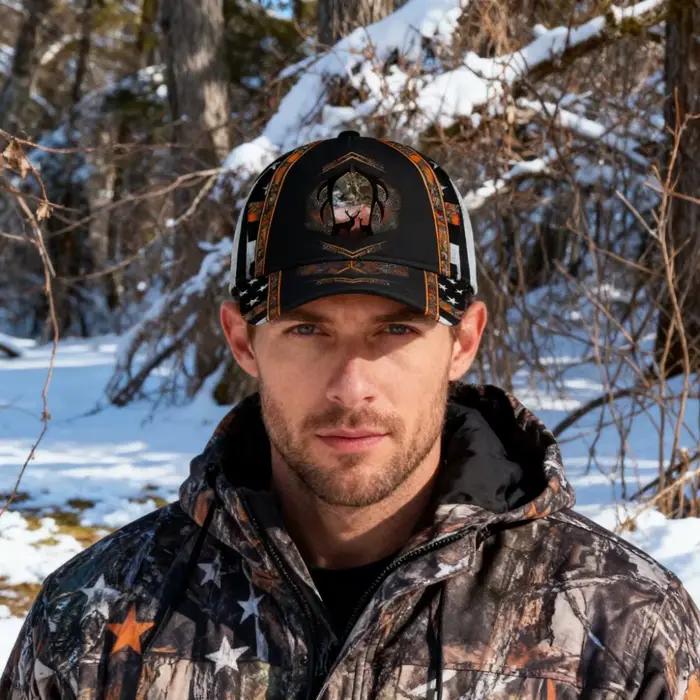 Chapeau drapeau américain casquette de Baseball rétro patriotique imprimé crâne de cerf réglable unisexe camouflage