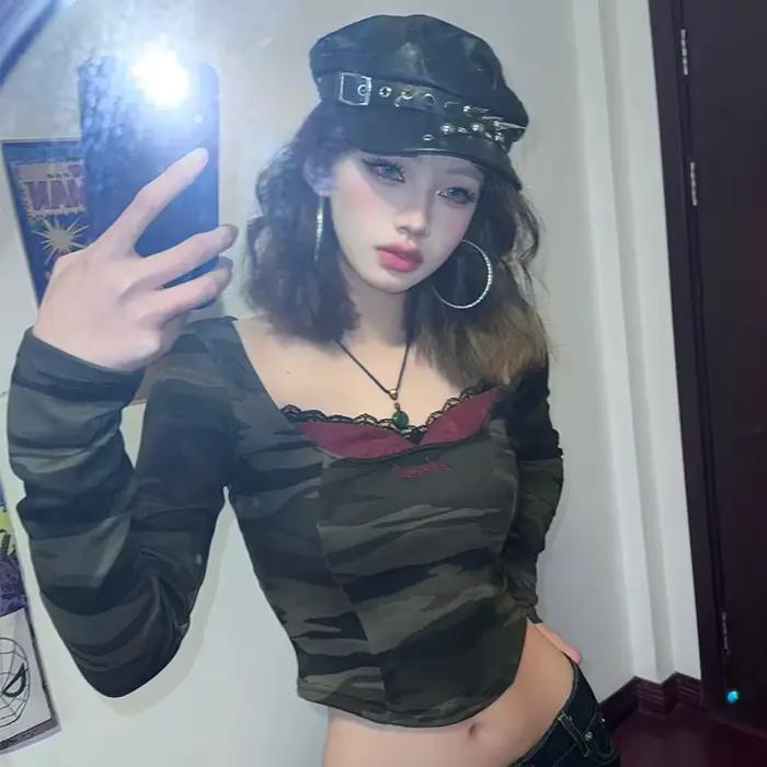 Béret de sous-culture Original Harajuku Y2k pour filles et femmes