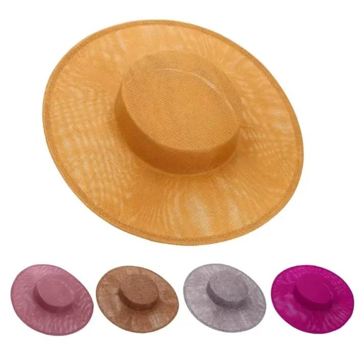 Élégant bricolage chapeau Fascinator Base chapeaux couleur unie