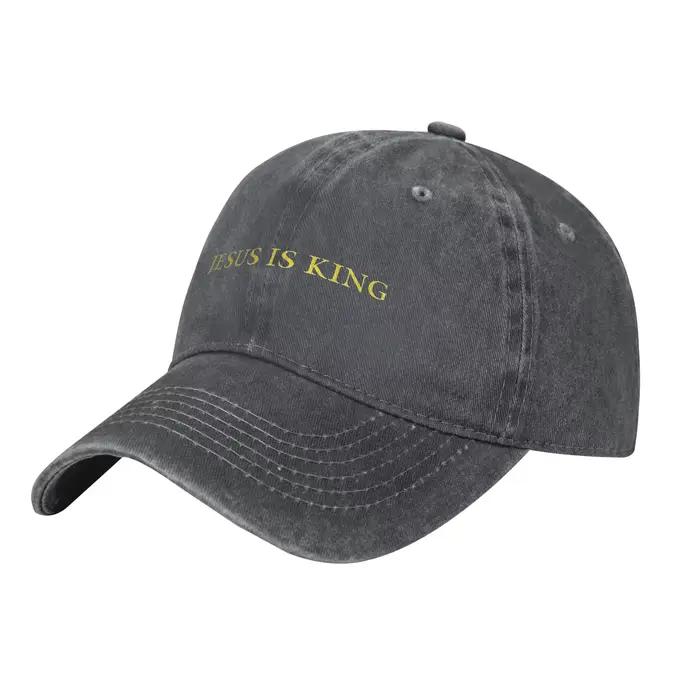 Casquette de baseball Kanye West « Jesus is King » en coton vieilli décontracté