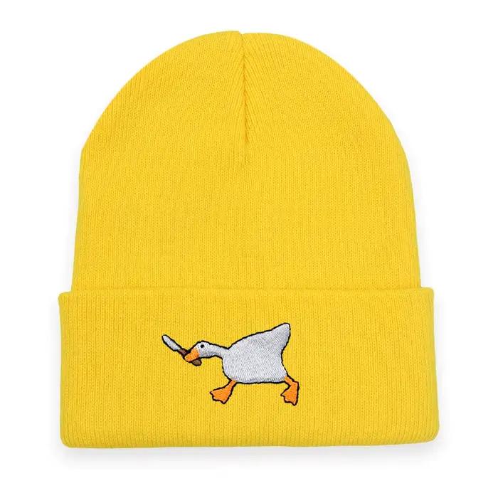 Chapeau tricoté brodé Big Goose pour la chaleur d'hiver et d'hiver