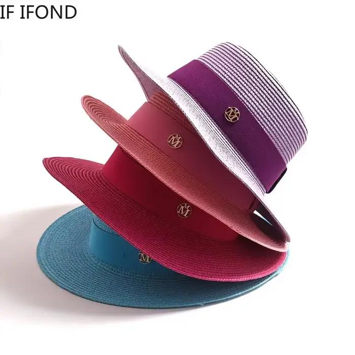 Chapeau de soleil en paille pour femmes