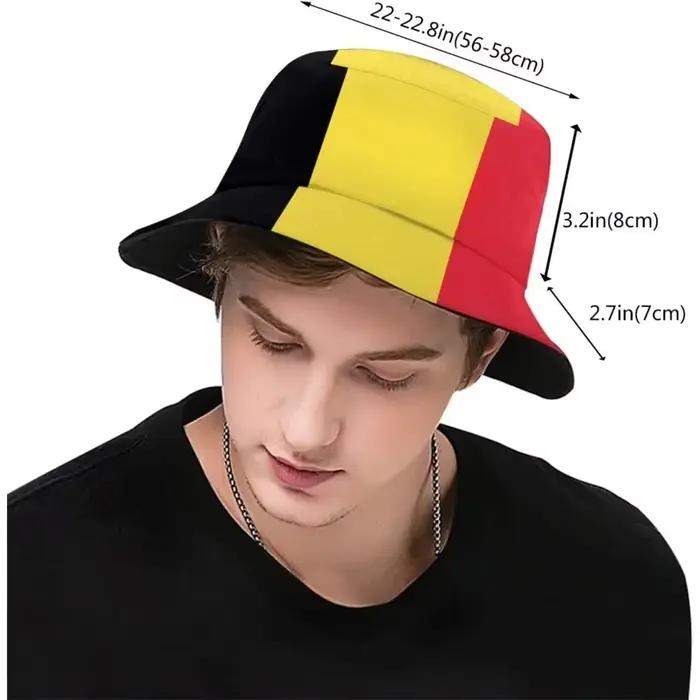 Casquette de pêcheur drapeau belge Hip Hop Gorras été unisexe impression seau chapeau jardinage en plein air plage Camping randonnée casquettes de pêche