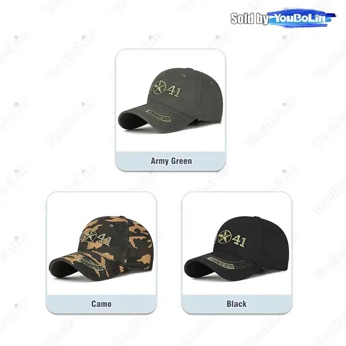 Casquette de baseball brodée de style militaire 1941