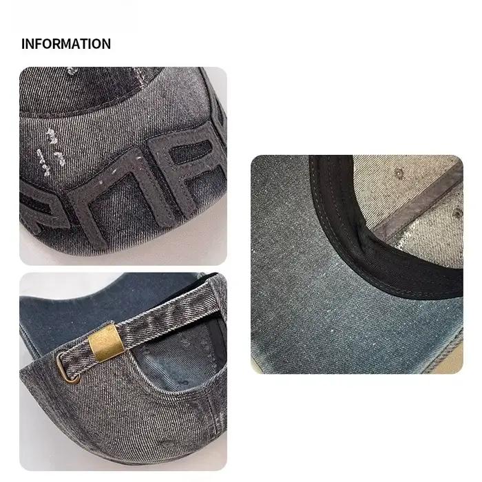 Casquette de baseball rétro personnalisée effet vieilli