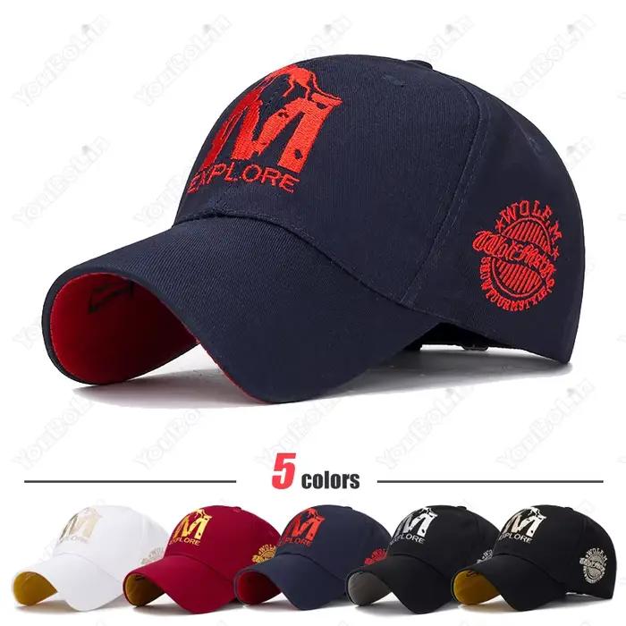M lettre loup Totem broderie coton réglable dur haut casquette de Baseball chapeau de soleil camionneur casquettes papa chapeaux