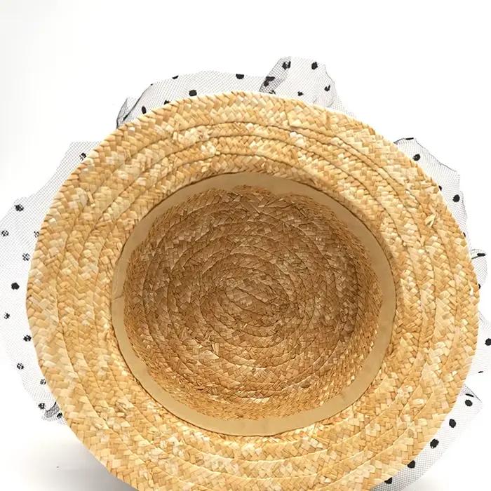 Chapeaux de soleil en dentelle noire pour femmes