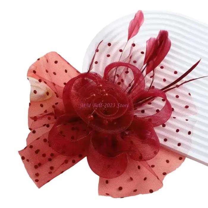 49ME – chapeau fascinateur luxueux en plumes fleurs