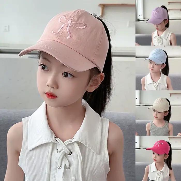 Casquette de Baseball avec nœud doux pour bébé fille