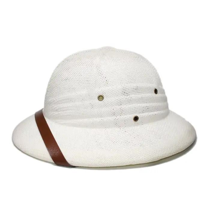 Parent-enfant Vietnam Toquilla casque de paille Pith chapeau de soleil pour garçon fille