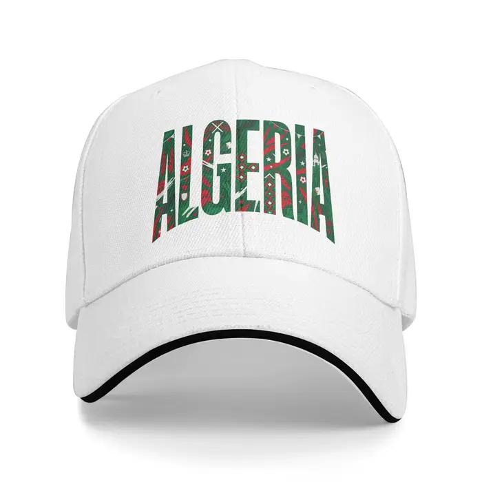 Casquette de baseball unisexe d'extérieur avec drapeau algérien