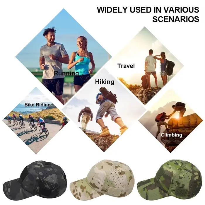 Casquettes de Sport Tactiques pour Adultes Style Décontracté Polyester et Coton Protection Solaire Durables Occasions Plein Air Chasse Randonnée