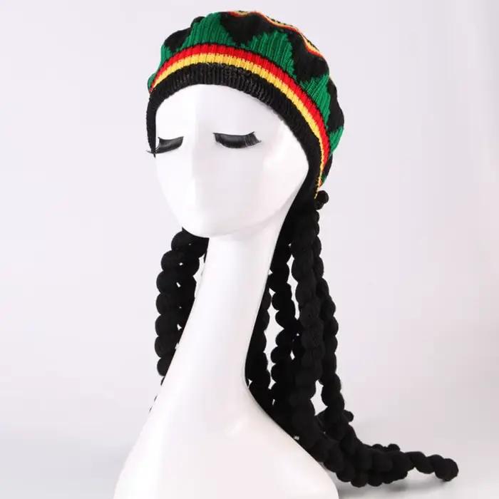 Tigerdoe Rasta Hat with Long Black Lock Set of 3-Reggae Hat Glamatchs Sunglasses-Jamaican Clothing Accessrespiration