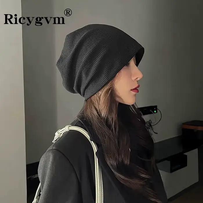 Bonnet Baggy de couleur unie pour hommes et femmes