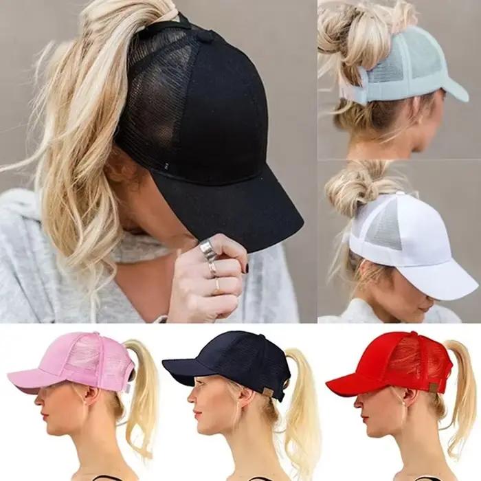 Casquette de baseball queue de cheval pour femmes et filles